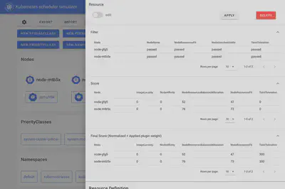 调度器模拟器 Web UI
